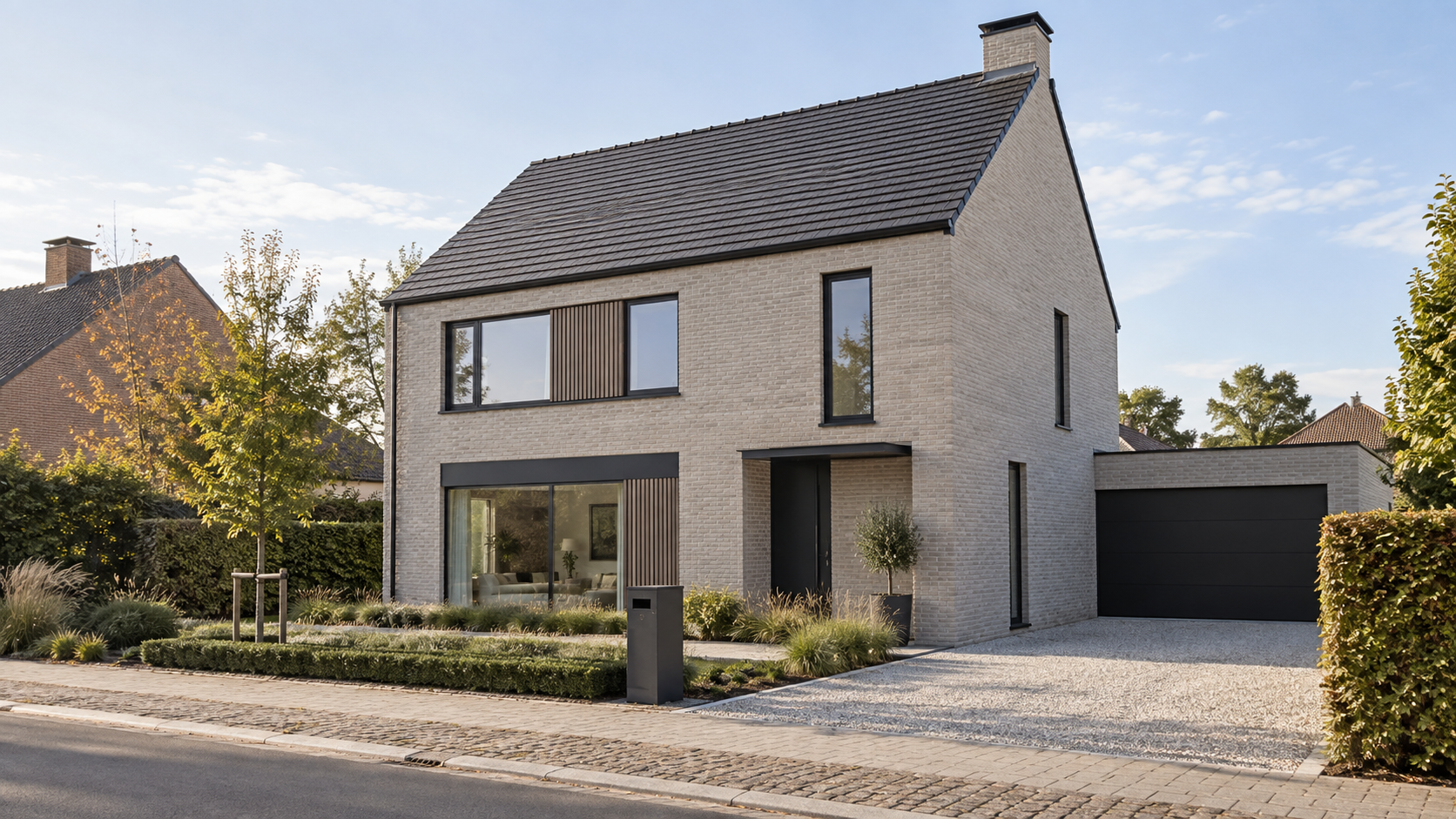 Modern afgewerkte woning met een vernieuwde gevel
