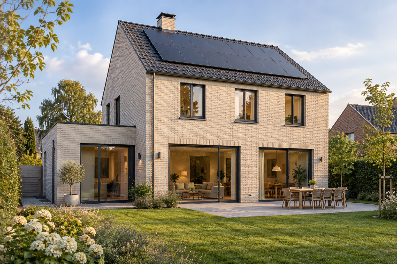 Energiezuinige woning met vernieuwde gevel