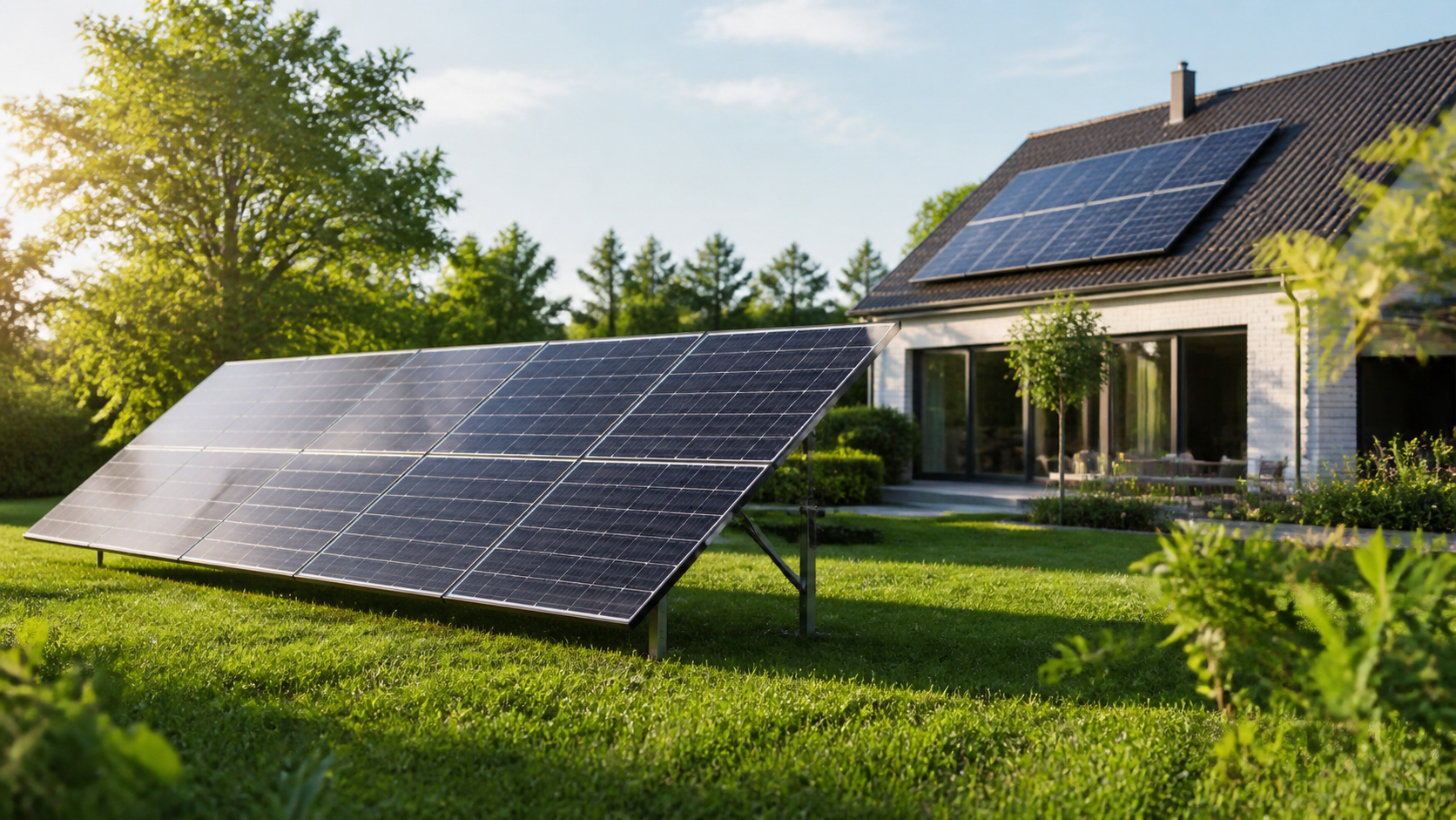 Zonnepanelen bij een woning